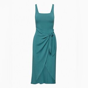 Aritzia Wilfred Teal Saturn Midi Dress